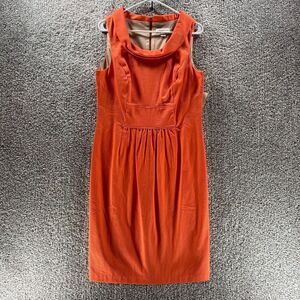 Coldwater Creek‎ Dress Womens 10 Pink Coral Shift Into Dress Pencil Straight